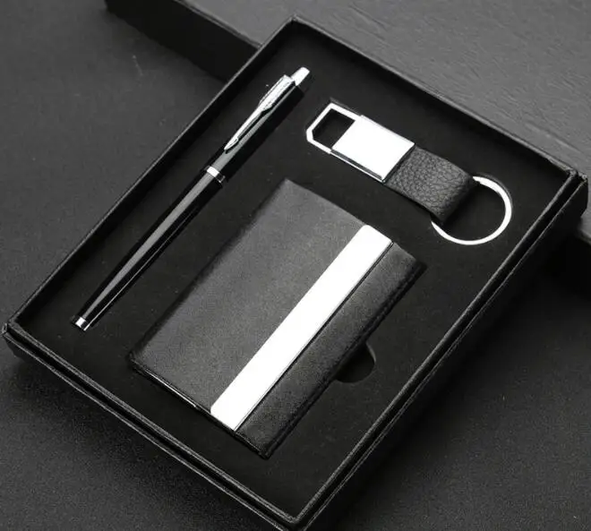 Small MOQ Elegant and beautiful new gift sets include card holder gift set with pen