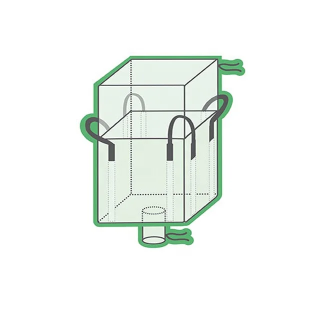 
Cross corner loop duffle top skirt top flat bottom FIBC bulk bags 