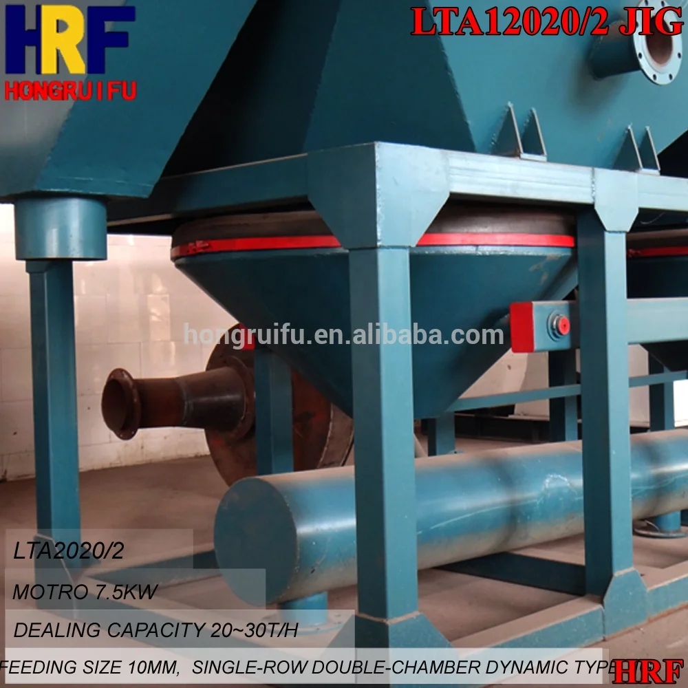 JT-1070 (2-2) Jig machine (Gravity separation) + shaking table(concentrate separation) for gold ore