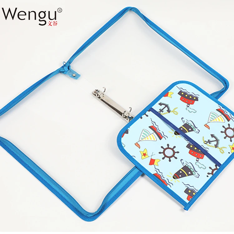 China Good Quality  Manufacture Wholesale Custom Printing Transparent Pp A4 Size Sewing Zipper Ring Binder