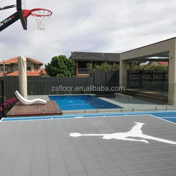 
Outdoor used plastic flooring basketball courts floor tiles for sale 