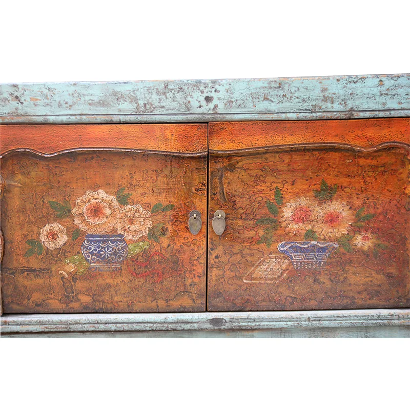 Asian wholesale antique hand painted furniture lacquered wooden Mongolia furniture