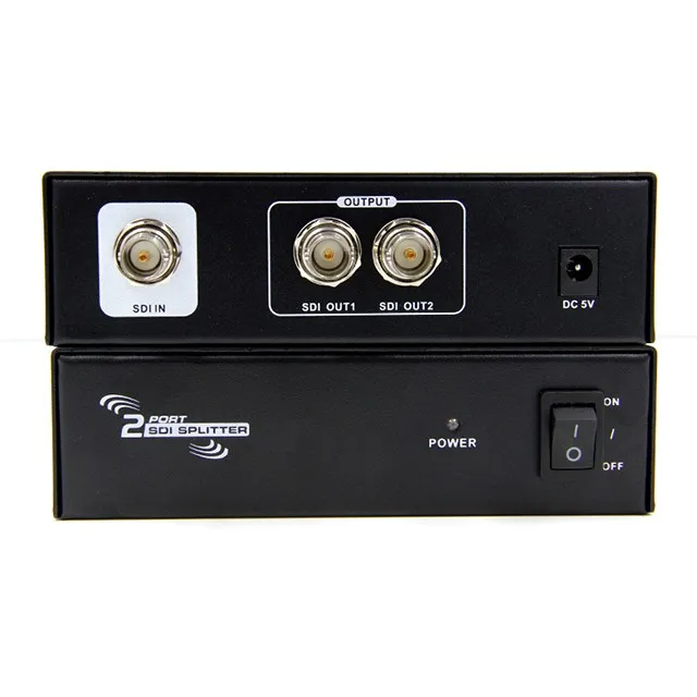 Factory Price in China 1 input 2 output Audio Video Splitter 2 way SDI Splitter Distribution