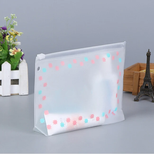 Custom frosted matte vinyl pvc wet bikini swimsuit storage zipper bags