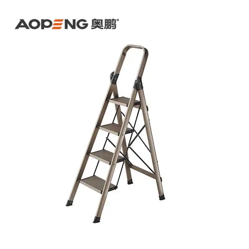 Luxury home folding and thickening herringbone expansion aluminium ladder AP-2324