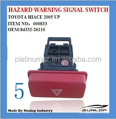 hiace hazard warning signal switch 84332-26110