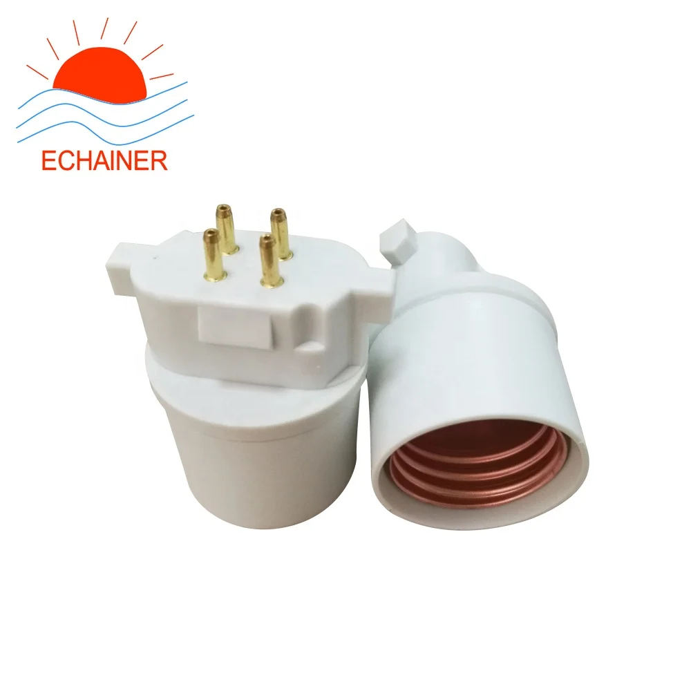 GX10Q to E27 LED Socket adapter GX10Q to E27 Converter Extender 4 Pin GX10Q to E27 bulb base lamp holder