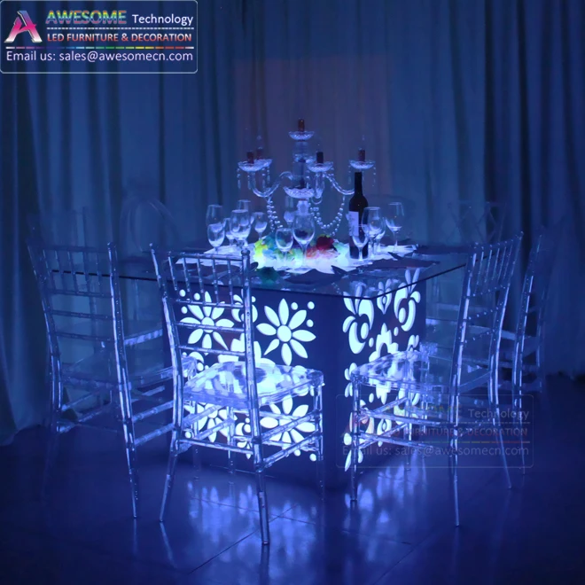 Стол для гостиничного торта светящийся в американском стиле светящиеся банкетные столы 8