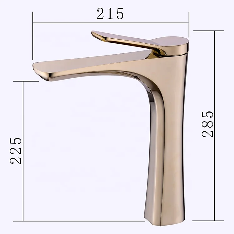 Kaiping Factory Wholesale Single Hole Basin Faucet Brass Gold Faucet High Quality Custom Bathroom Sink Mixer Faucets