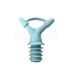 Wowshine Silicone Vacuum Seal Screw Design Wine Bottle Stopper Dual-port Pourer Device