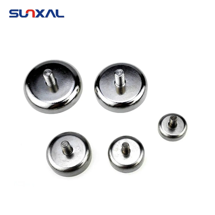 
Round Steel Mounting Super Powerful Thread Hole Countersunk Neodymium Cup Magnet 