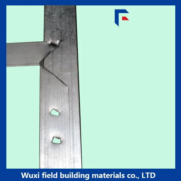 Galvanized metal stud wall angle profile
