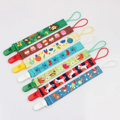 Funny cute organic pacifier holder baby born  pacifier chain clip holder