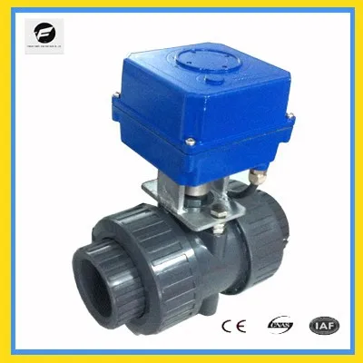 
PVC electric actuator ball valve 40mm 50mm 220v 
