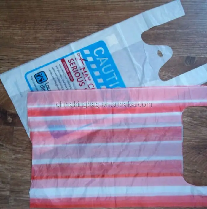 Wholesale 100% oxo biodegradable plastic bag/ reusable and recycled shopping industrial use plastic t-shirt bag