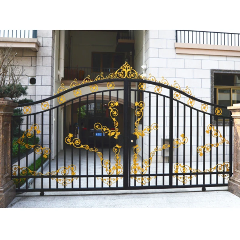 Automatic Sliding Beautiful Steel Iron Pipe Gate Design