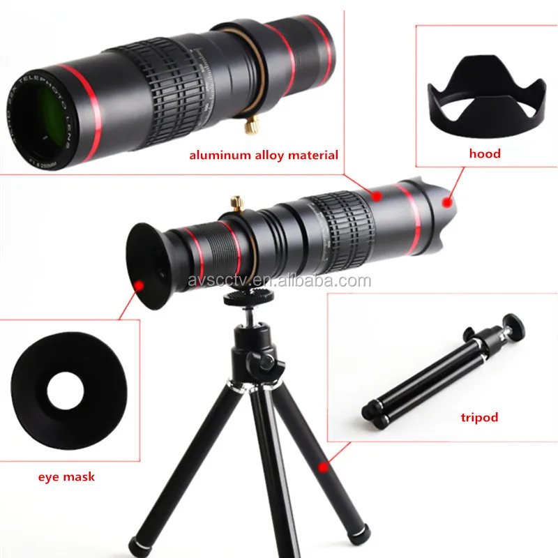 Esay-carry 22X Zoom Telescope Lens for Mobile Phone/Camera Black Color