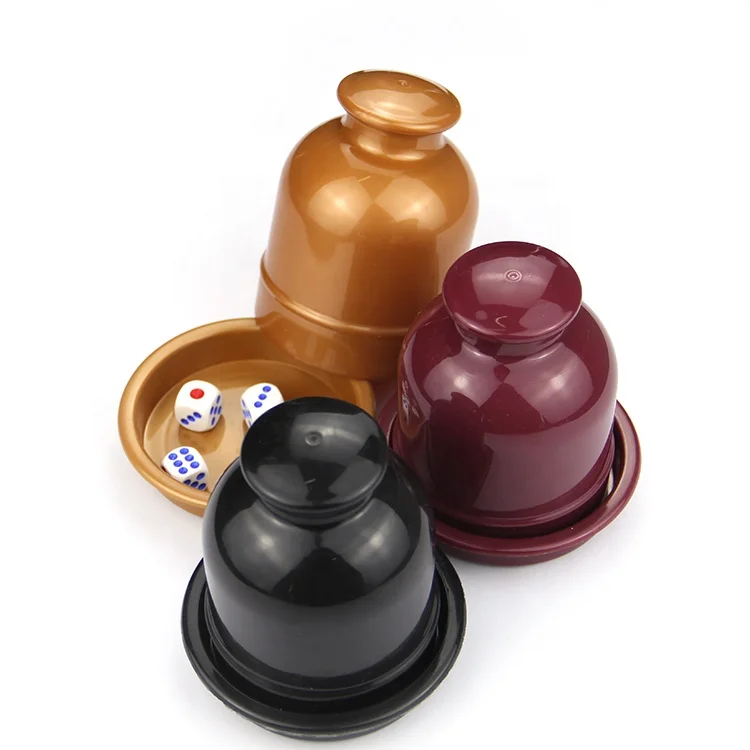 
Dice cup and dice set for gambling plastic dice cup for entertainment 