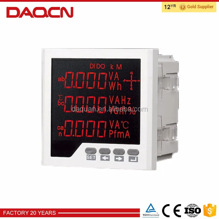 Single phase analog wattmeter digital flow meter display