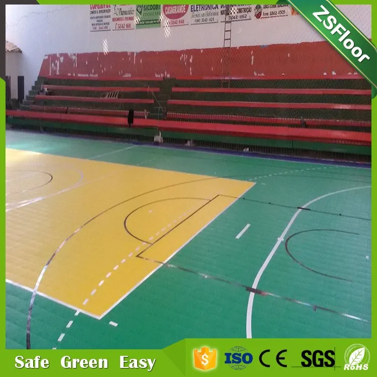interlocking composite deck tiles futsal court plastic flooring