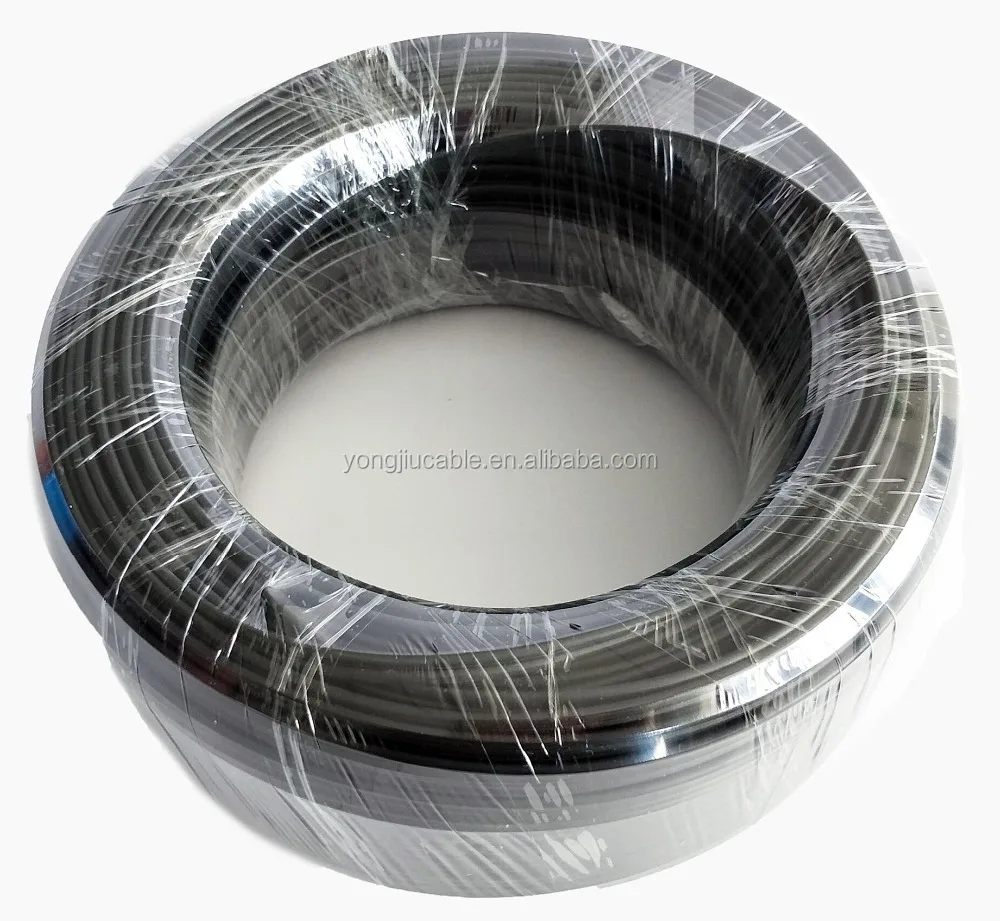 Telephone Drop Wire 2x18awg 100m Per Roll Cat 3 YJ Wire&cabe CN;ZHE Black HDPE CCS and Barecopper PE