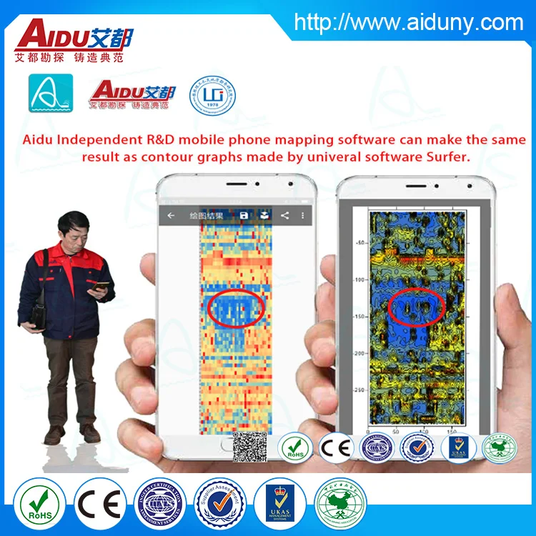 The Cheapest high accuracyADMT-100S resitivity value Mobile underground water detector/ground water detector Free consultation