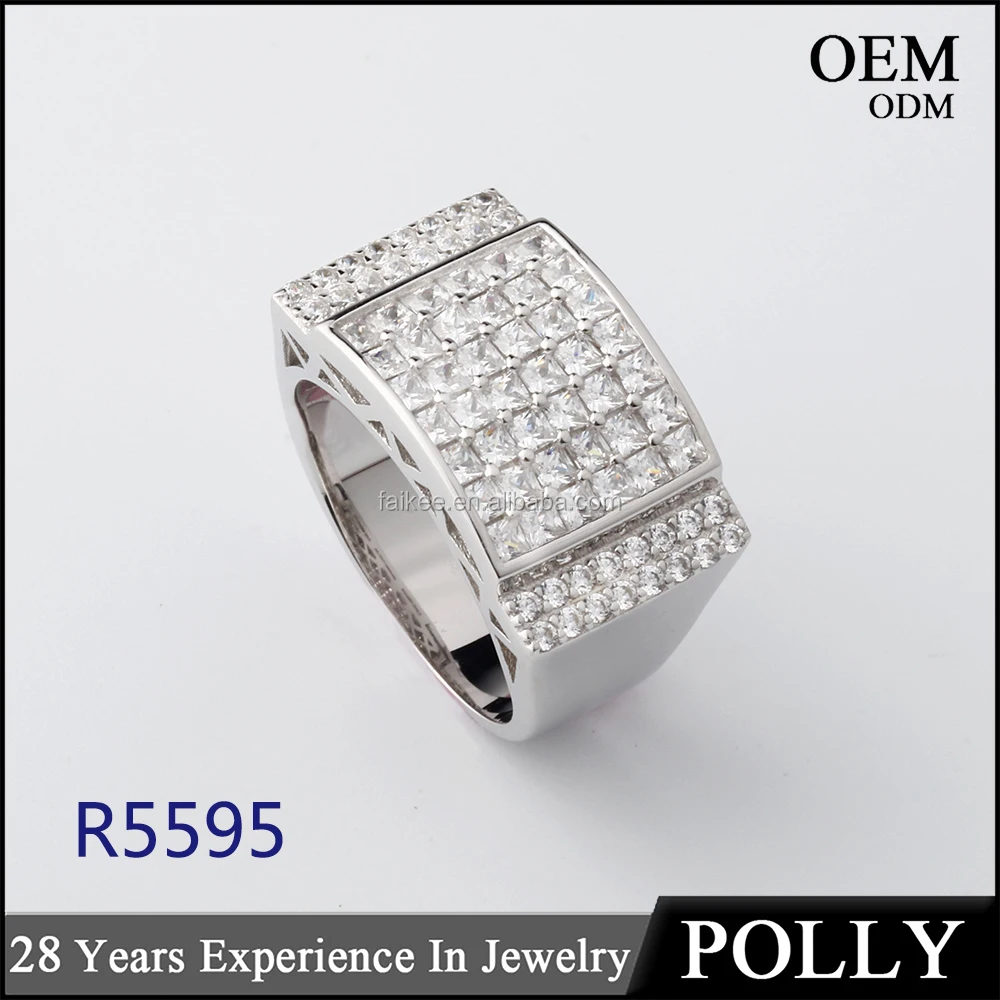 
Hot Selling hip hop 14k gold jewellery men ring silver 925 