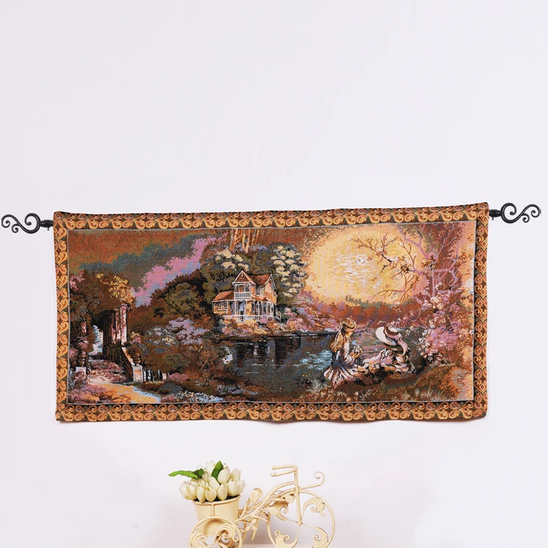 Vintage Style Tapestry Wall Hanging World Map Fabric Painting Wall Picture For Bedroom