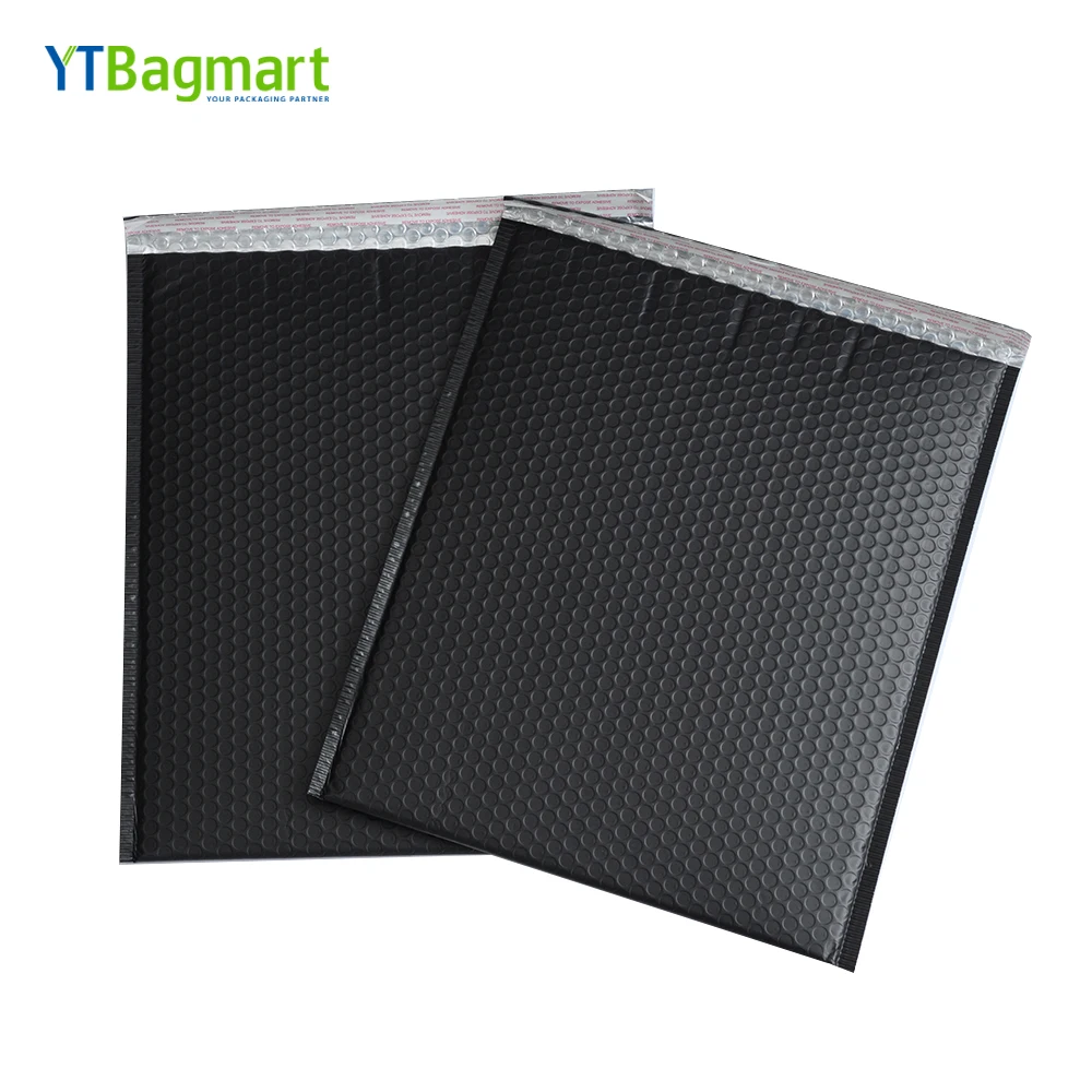 
Wholesale Custom Logo Printed Air Bubble Mailing Bag Envelope Self Seal Poly Matte Black Bubble Mailer 