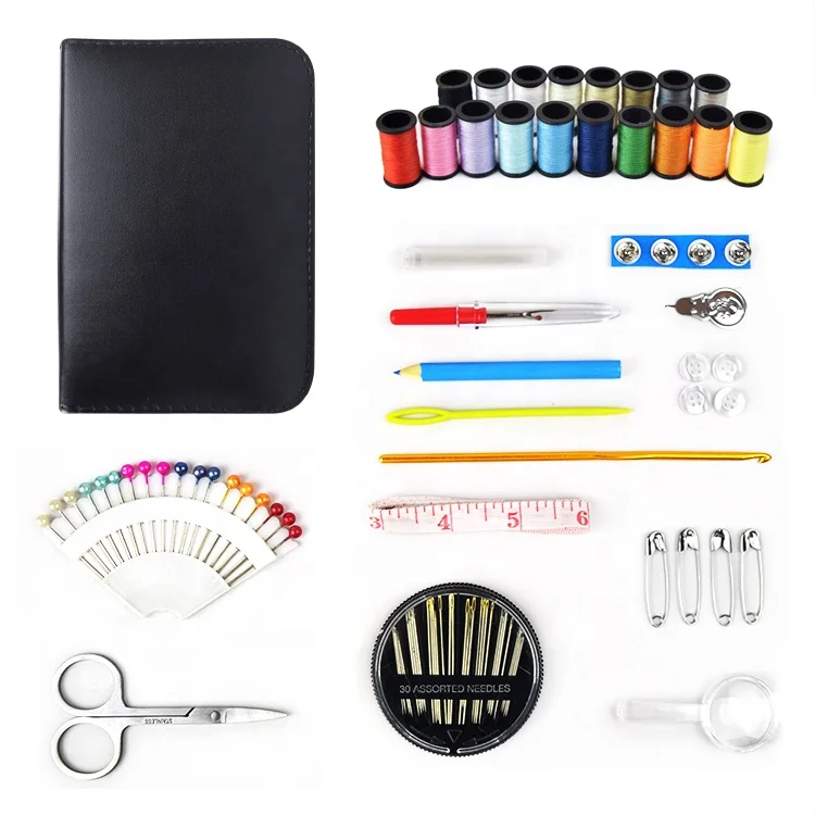 Wholesale and Black PU Leather Sewing Kit