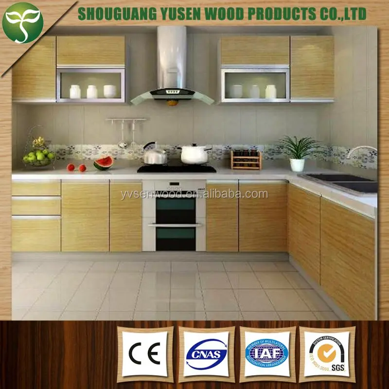 customized solid wood cheap kitchen cabinet furniture