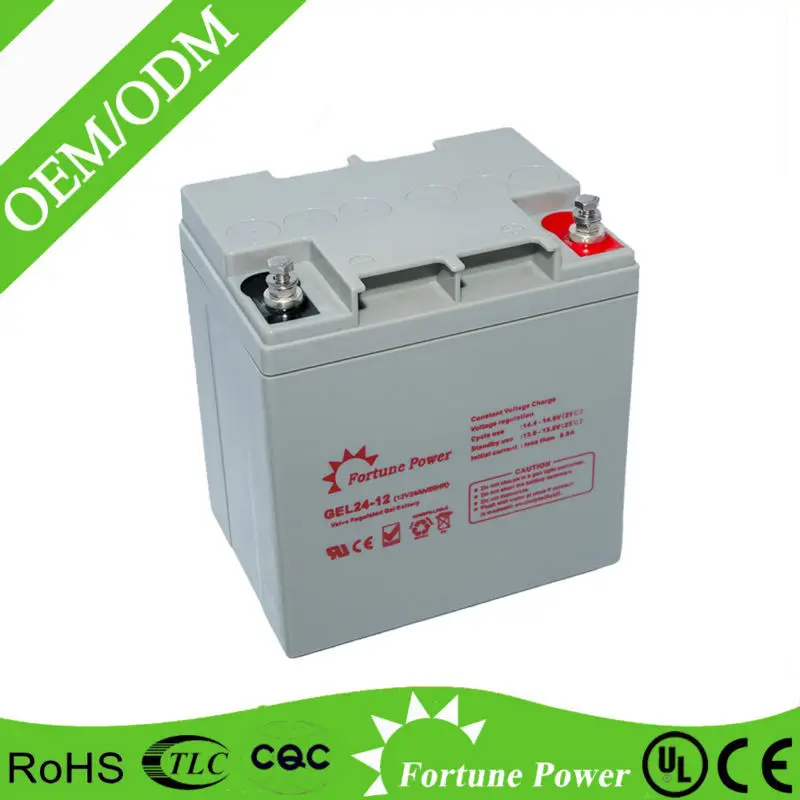 
12v 24ah solar deep cycle gel battery manufacturer in China 