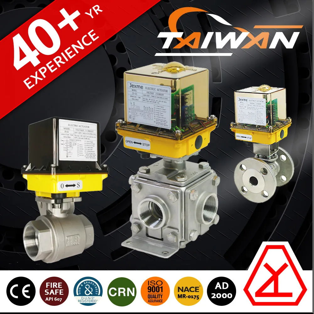 
3 way 1000psi L-port ball valve with 12 v electric actuator 