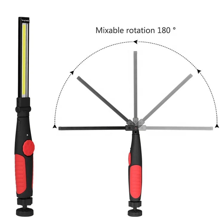 
Wholesale price portable foldable handheld rechargeable slim inspection light 5W COB work light with magnetic base 