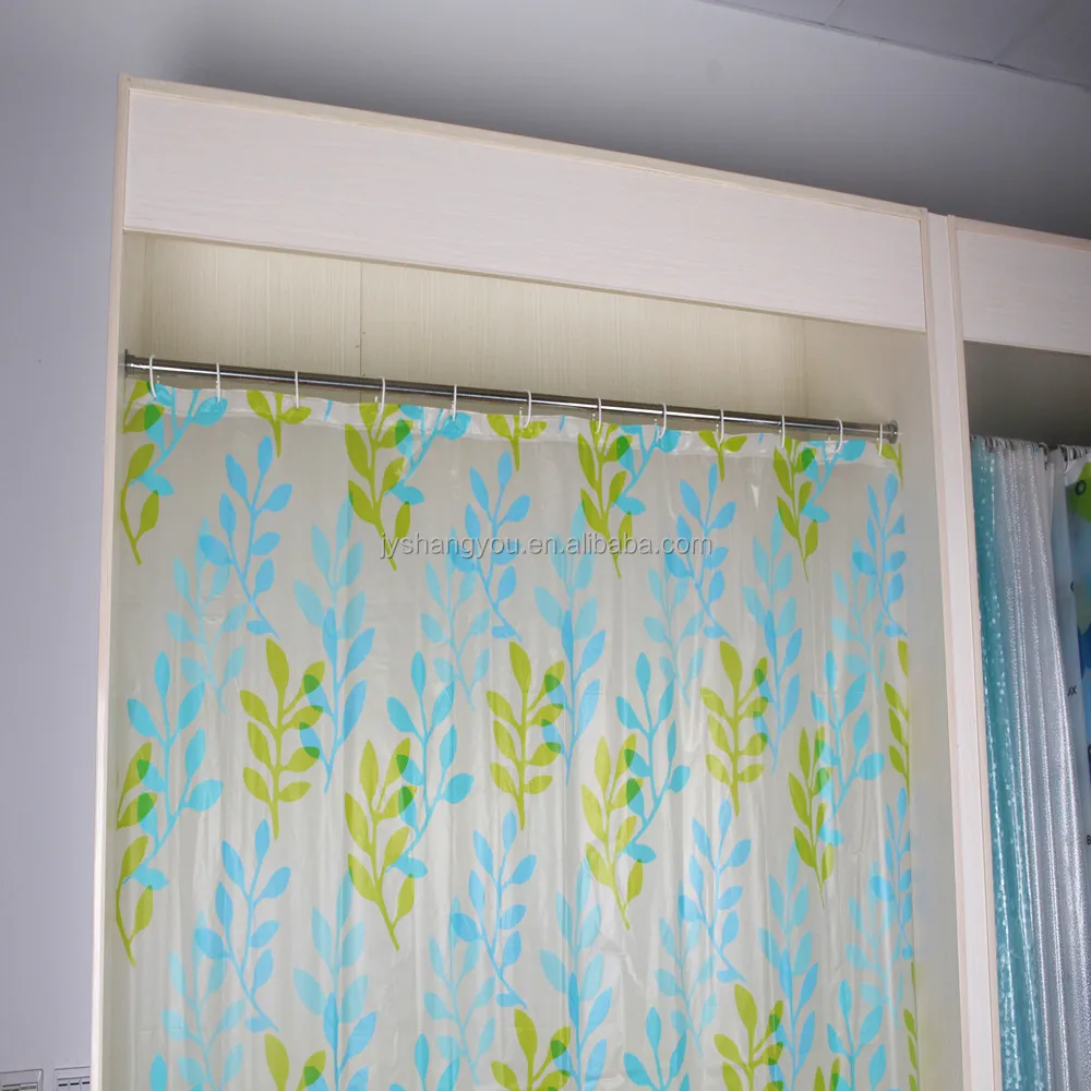 PEVA Material and Eco-Friendly leaf pattern Shower Curtain