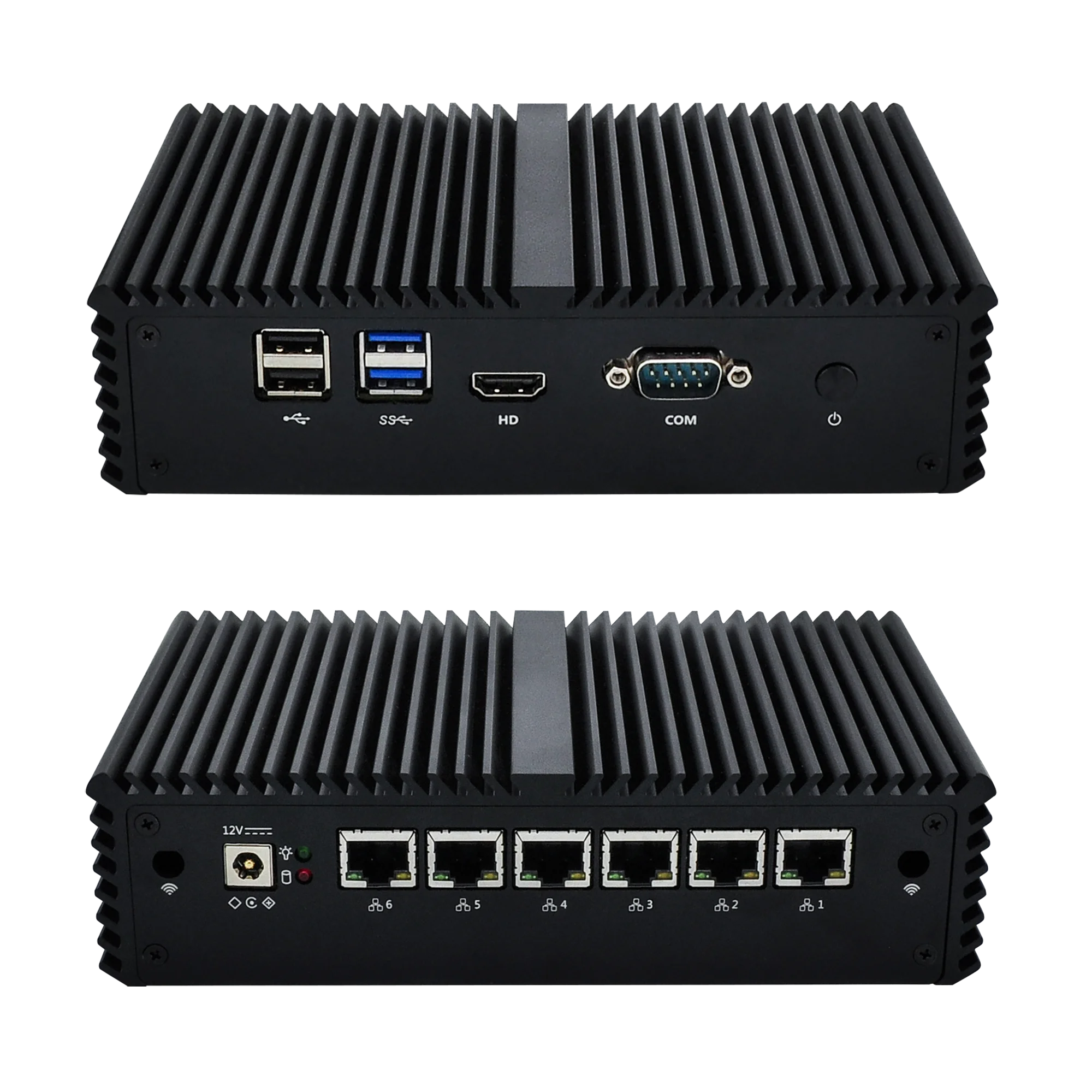 KANSUNG 12 В Intel X86 6 LAN Pfsense Ubuntu промышленный брандмауэр Linux компьютер безвентиляторный мини настольный ПК
