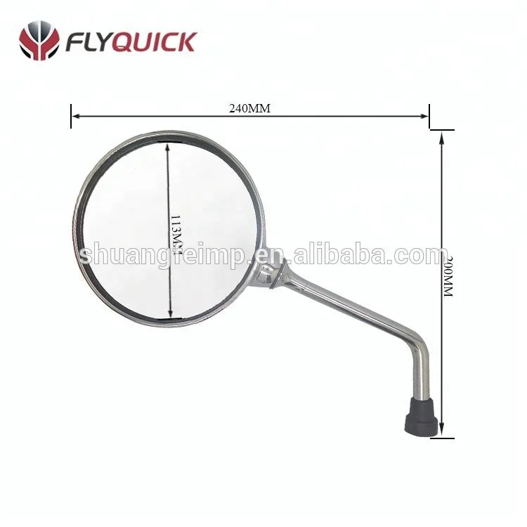 Высококачественное хромированное круглое зеркало заднего вида для мотоциклетного зеркала GN125