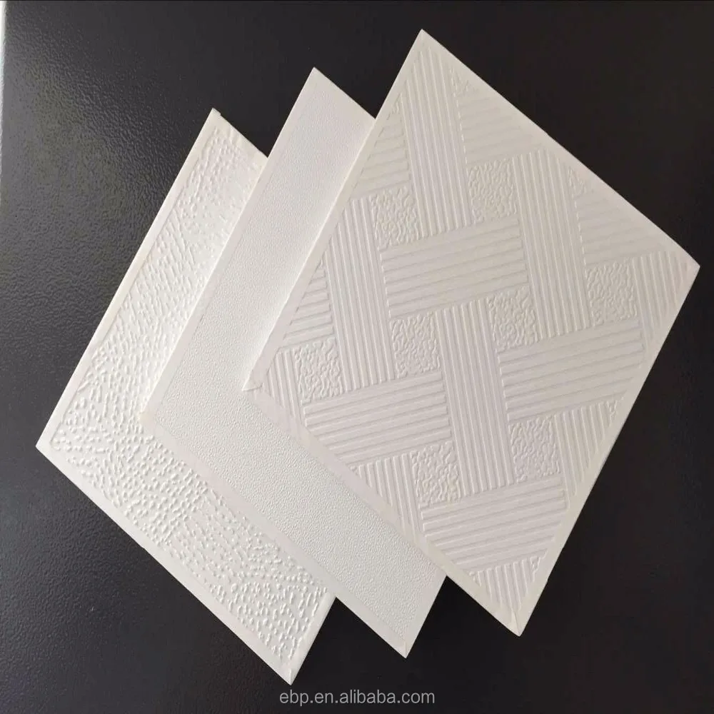 vinyl faced gypsum tiles suspended pvc gypsum laminated ceiling