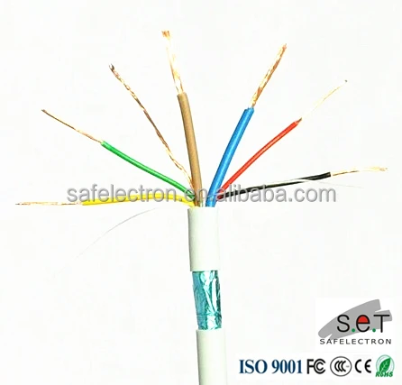 CE certificated 6 core 0.22mm high quality alarm cable