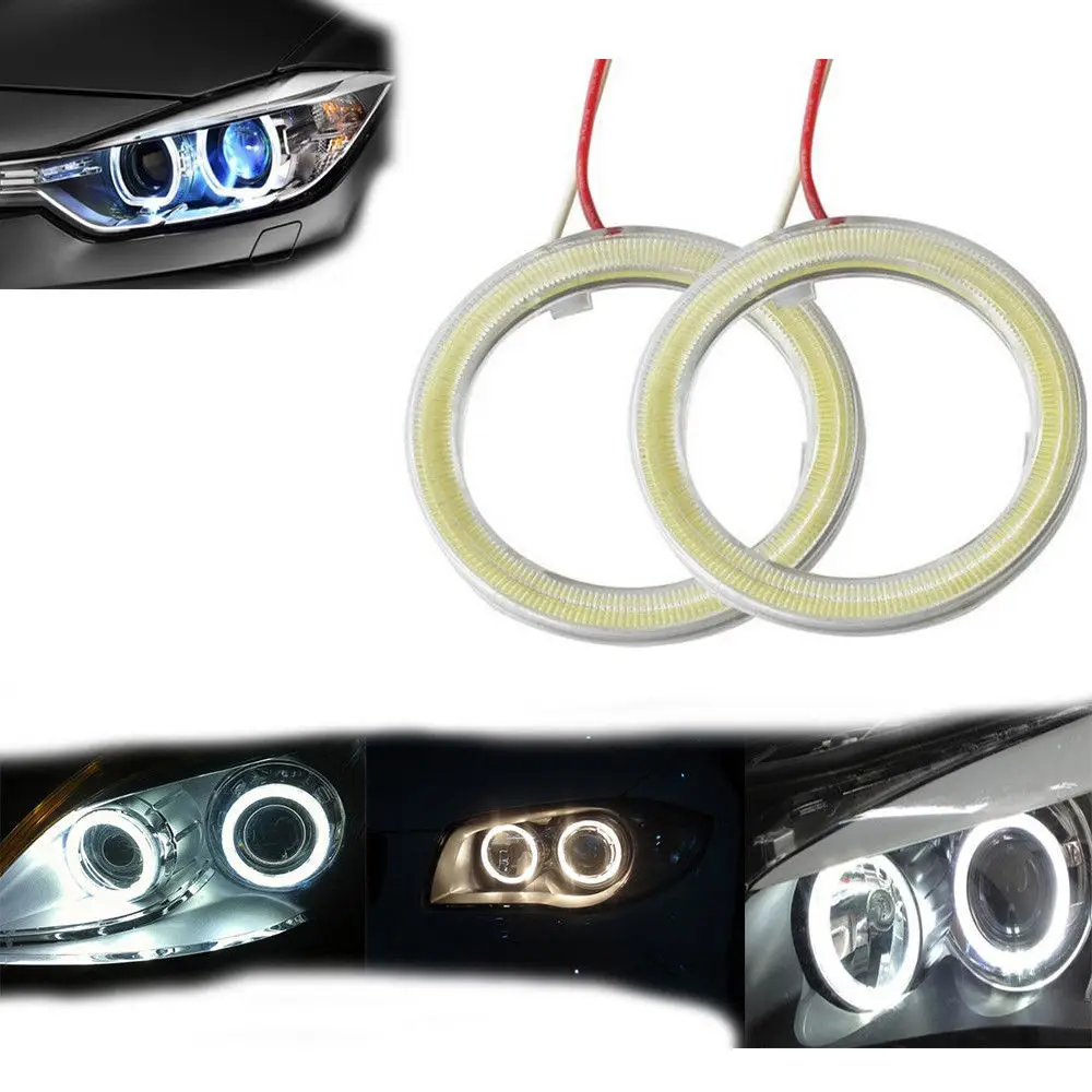 EURS Highlight led lights 10W COB angel eye iris modified fog lights led angel eye 60mm 70mm 80mm 90mm 100mm 110mm 120mm