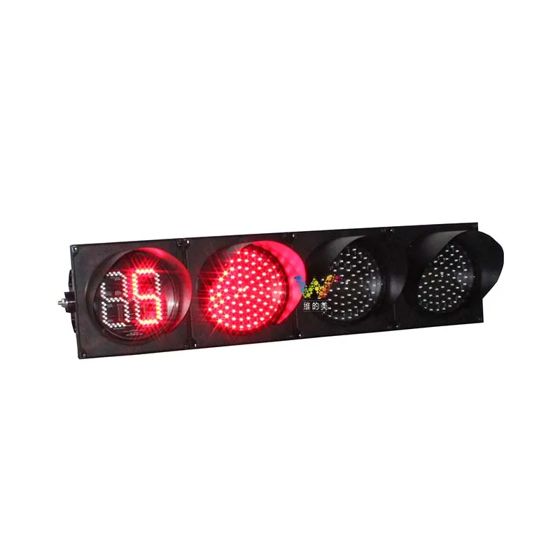 200mm Red Yellow Green led traffic signal light With Countdown Timer For Road Safety