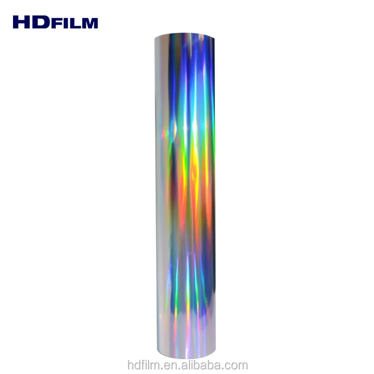 High Shininess Iridescent Holographic Film For Printing And Lamination