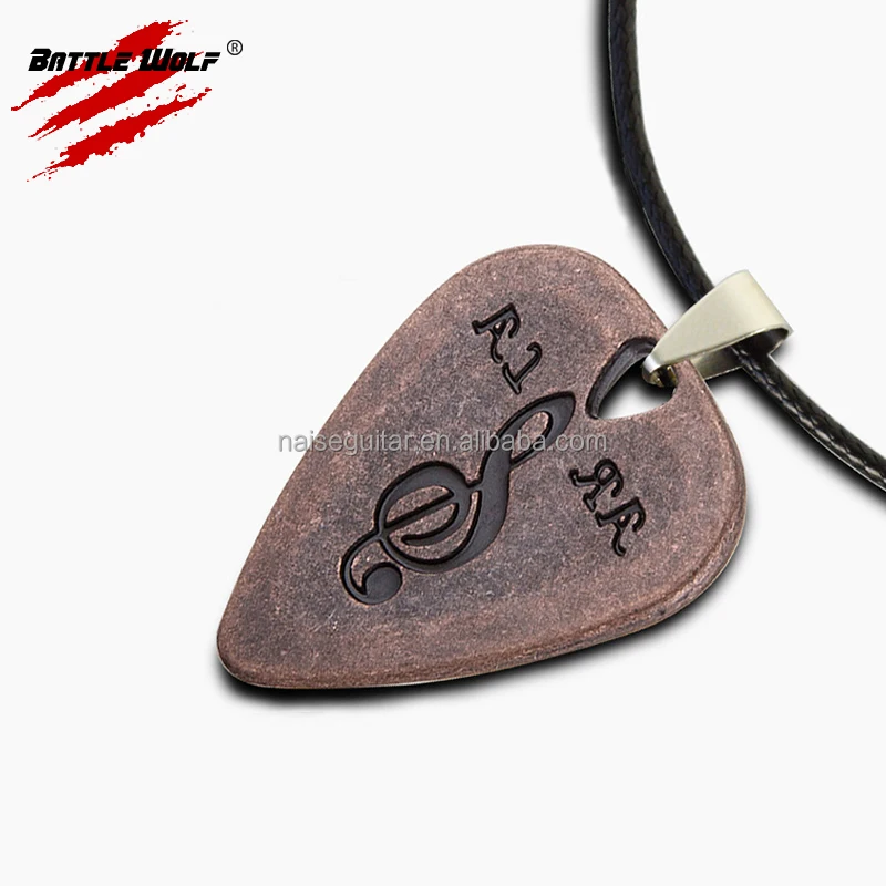 Custom Pendant Guitar Pick Vintage Necklace