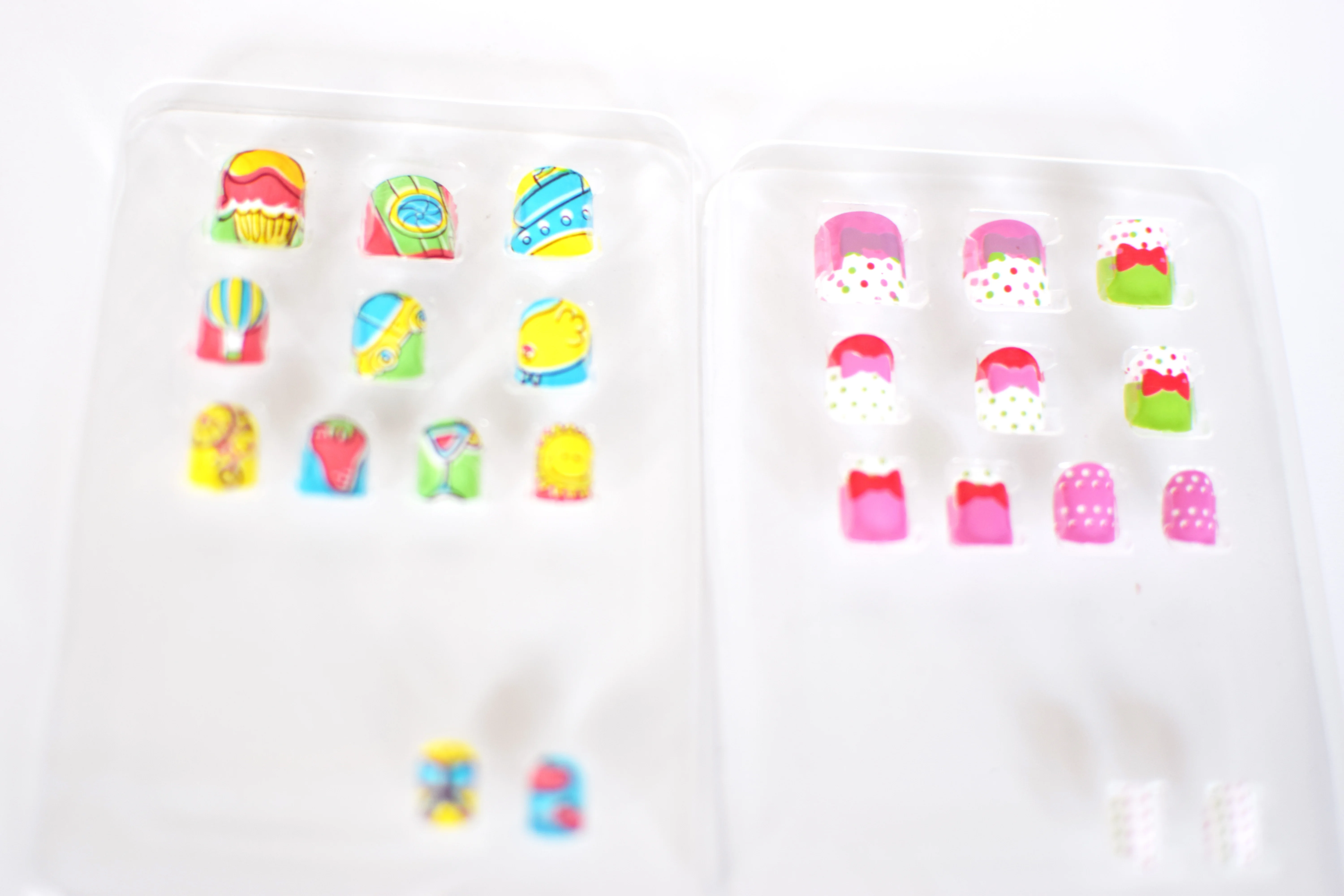 New Full Cover Natural Lovely Children Harmless Fingernails Kids False Finger Nail Tips Wholesale Custom Nail Decoration