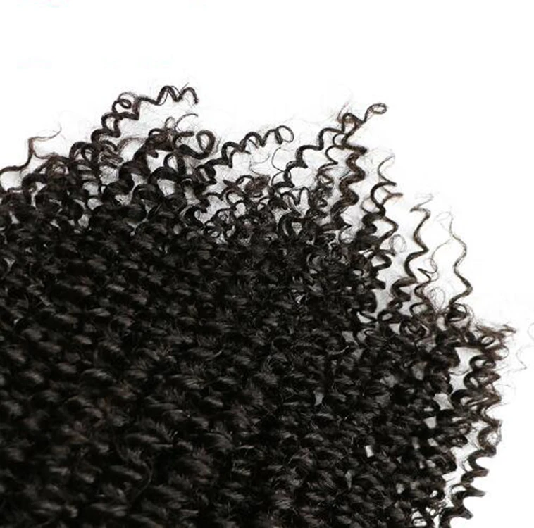 120g per set Natural Color Synthetic Hair Extensions Afro Kinky Curly Clip In Hair Bundles