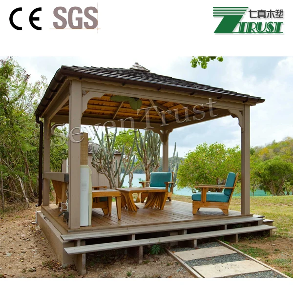 Wooden composite WPC garden pavilion price