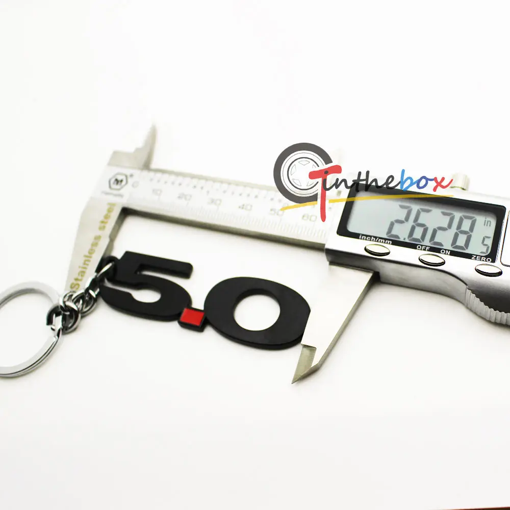 
Black Finish number 5.0 Key Chain Fob Ring Keychain For Ford Mustang GT 500 Cobra 