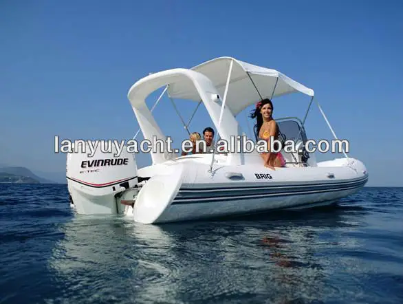 
520 CE hot sale double hull fiberglass high quality PVC or Hypalon inflatable RIB boat 