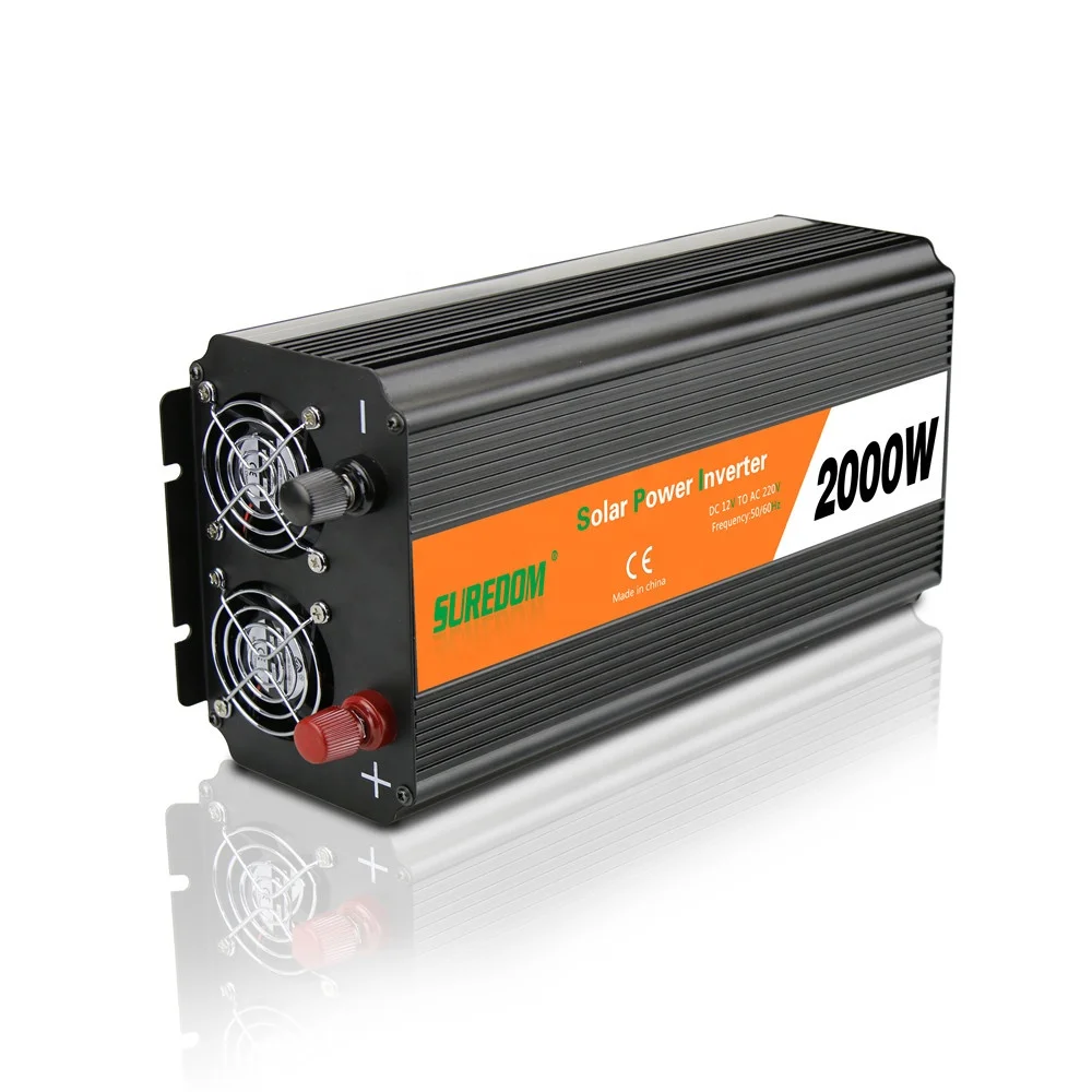 Инвертор высокой емкости 2000 Вт, 5000 Вт, от 12 В до 220 В, инвертор реальной мощности с функцией ЖК-дисплея