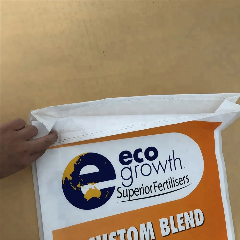 organic fertilizer production line npk fertilizer 20-20-20 25kg bag dimension 50 kg sacks bopp film bag